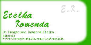 etelka komenda business card